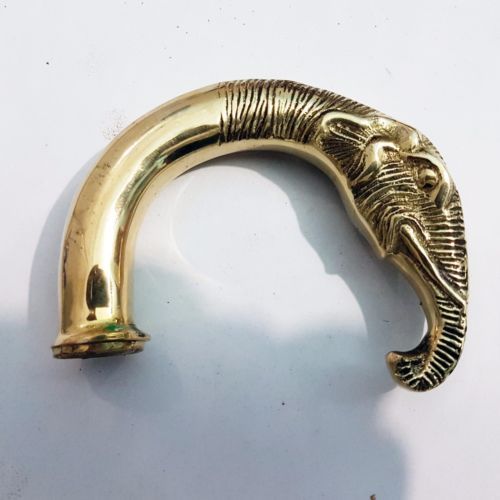 Antique brass elephant head - antique,